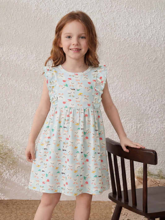 Cartoon Lace Princess Dress For Girls