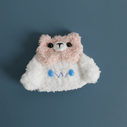 Cartoon Handmade Woven Hair Clips Adorable Kids Hair Accessories