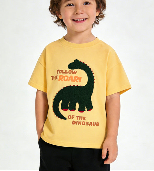 Cartoon Dinosaur Short Sleeve T-Shirt for Kids