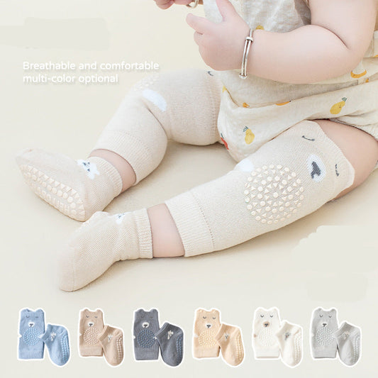 Baby Crawling Knee Pads Cartoon Cotton Socks for Toddlers