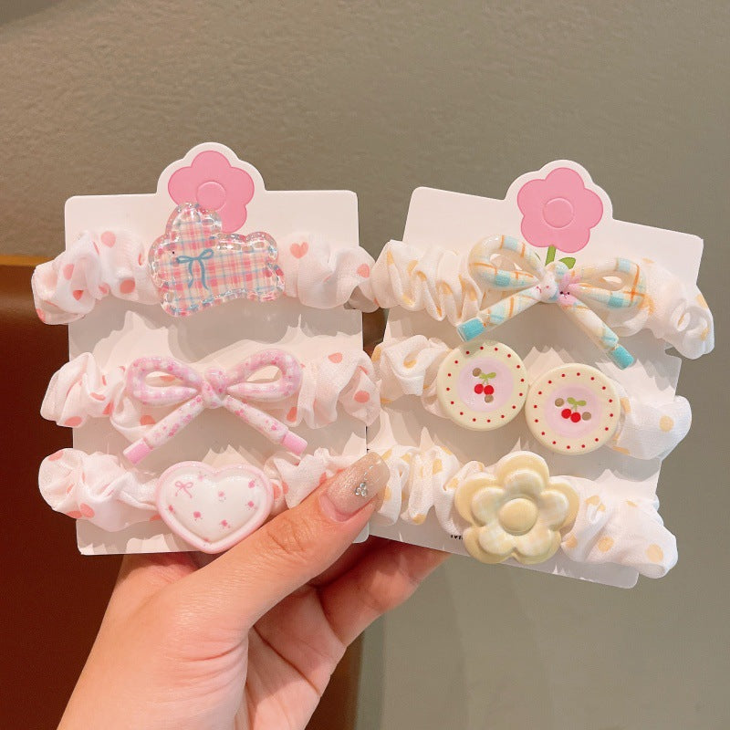 Children's Cute Floral Hair Ties - Sweet Princess Ponytail Holders