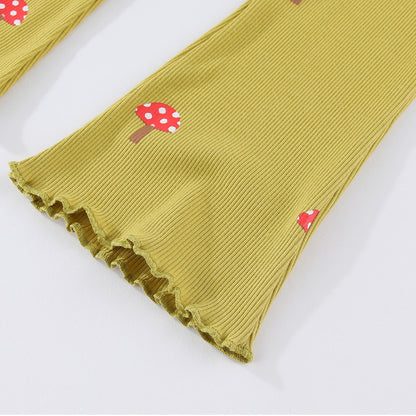 Bell Bottom Knit Leggings for Toddler Girls