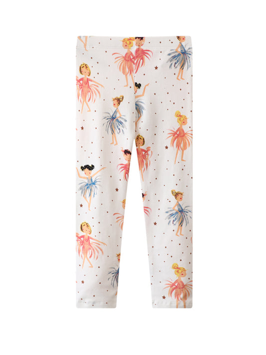 Kids Princess Pattern Cotton Leggings for Spring