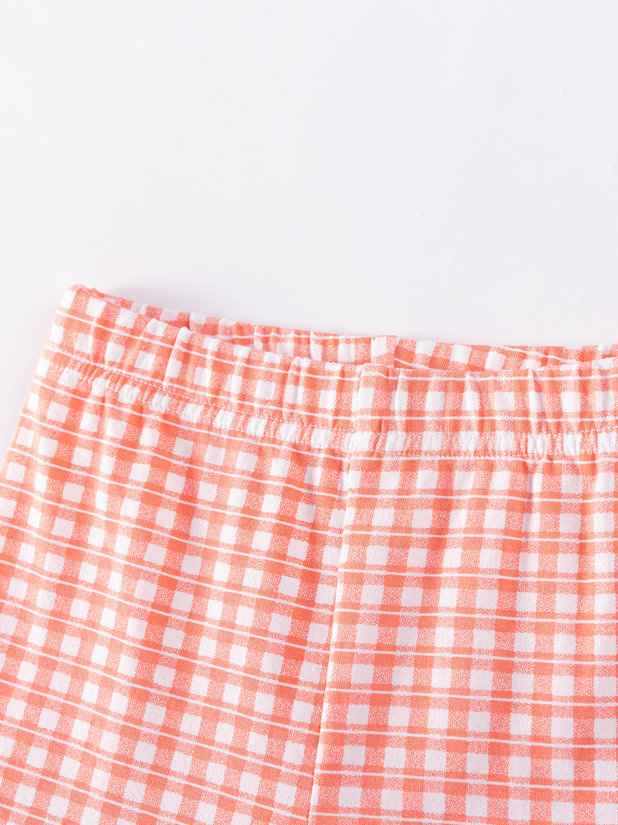 Striped Floral Cotton Two-Piece Set for Girls