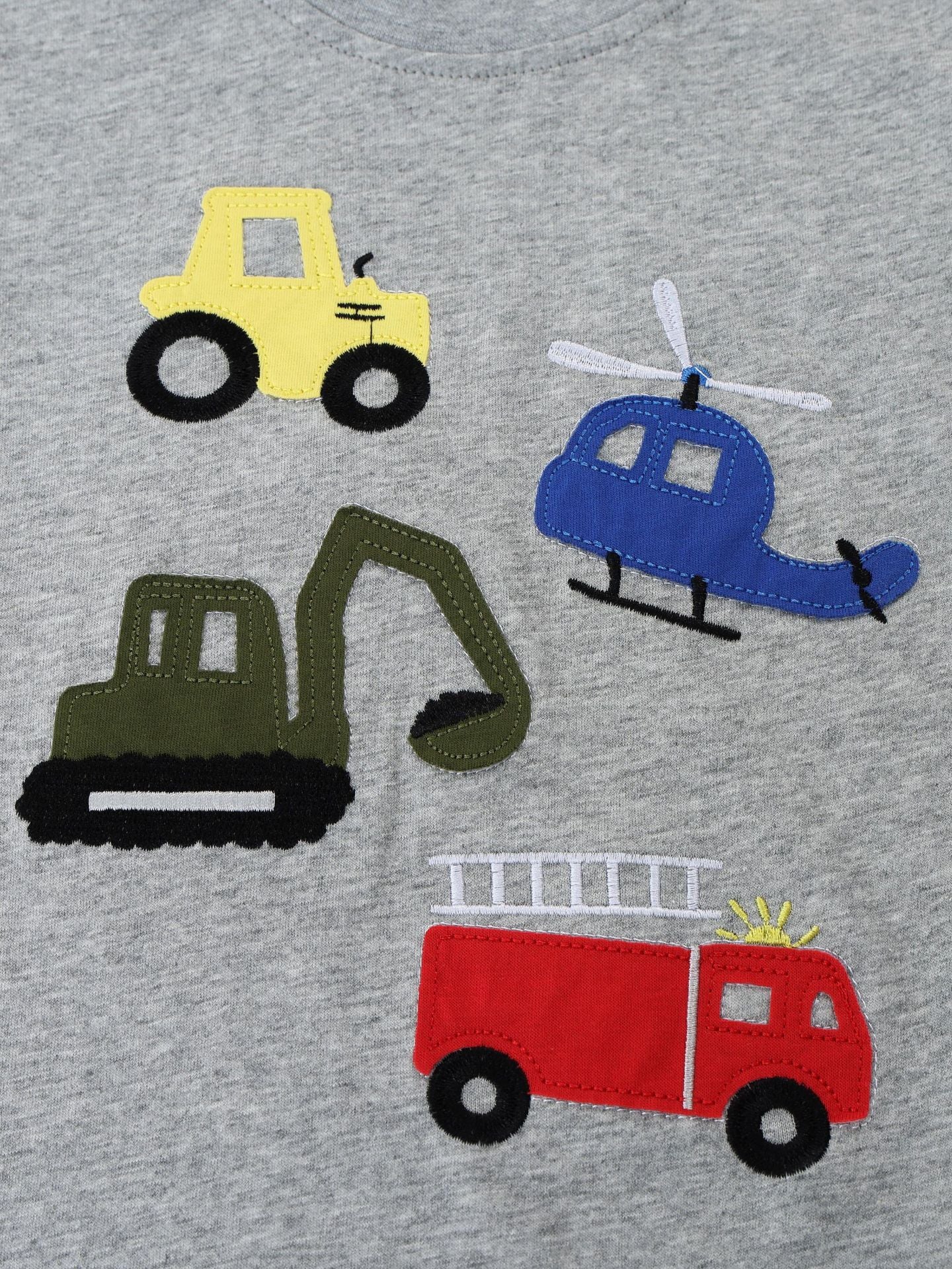 Stylish Cartoon Embroidered Short Sleeve T-Shirt for Boys