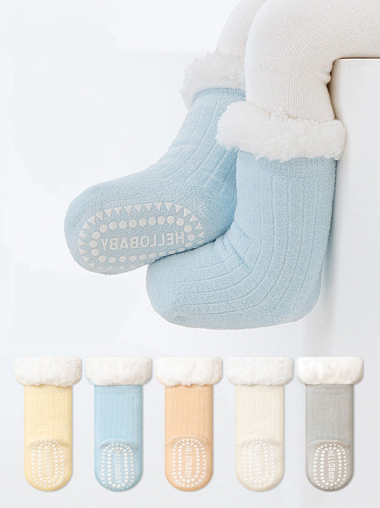 Warm Cartoon Mid-Calf Baby Socks Plush Winter Socks
