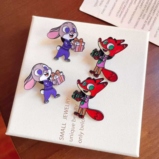 Cartoon Zootopia Character Metal Badges for Clothing & Accessories