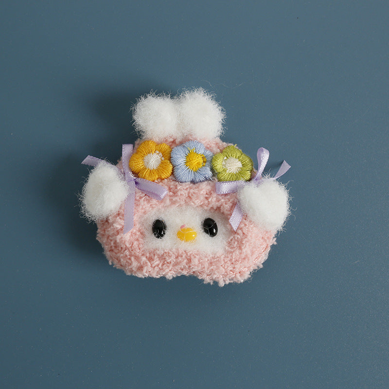 Cartoon Handmade Woven Hair Clips Adorable Kids Hair Accessories