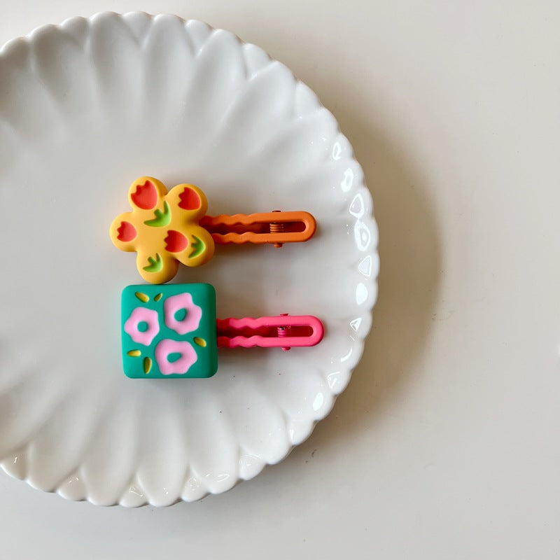 Colorful Geometric Kids Hair Clips for Girls
