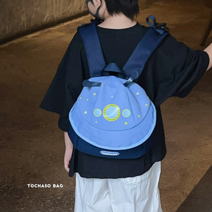 Cute Mushroom House Kids Backpack Cartoon Design Breathable