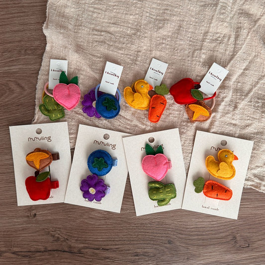 Kids Cute Yellow Duck Hair Accessories Set