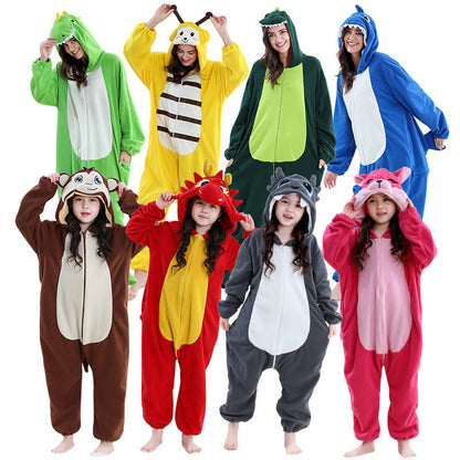 Kids & Adults Fleece Onesie Pajamas with Easter Patterns