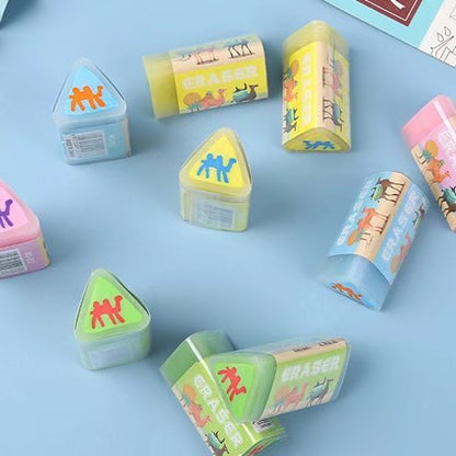 Novelty Heart Dinosaur Erasers For Pencil Correction