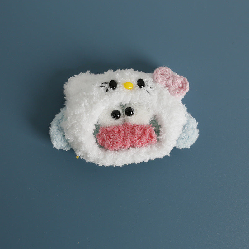 Cartoon Handmade Woven Hair Clips Adorable Kids Hair Accessories