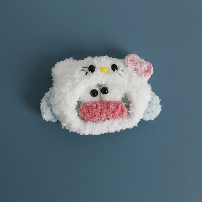 Cartoon Handmade Woven Hair Clips Adorable Kids Hair Accessories