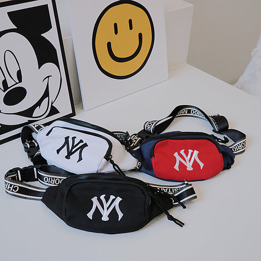 Children's Canvas Crossbody Bag Cute Letter Print