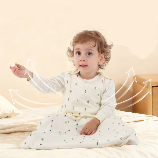 Cotton Sleeveless Baby Sleeping Bag Lightweight Breathable Pajamas