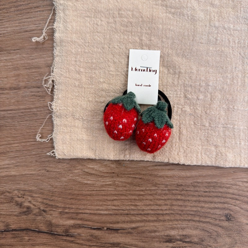 Children's Strawberry Pumpkin Hair Accessories Cute Knit Headbands