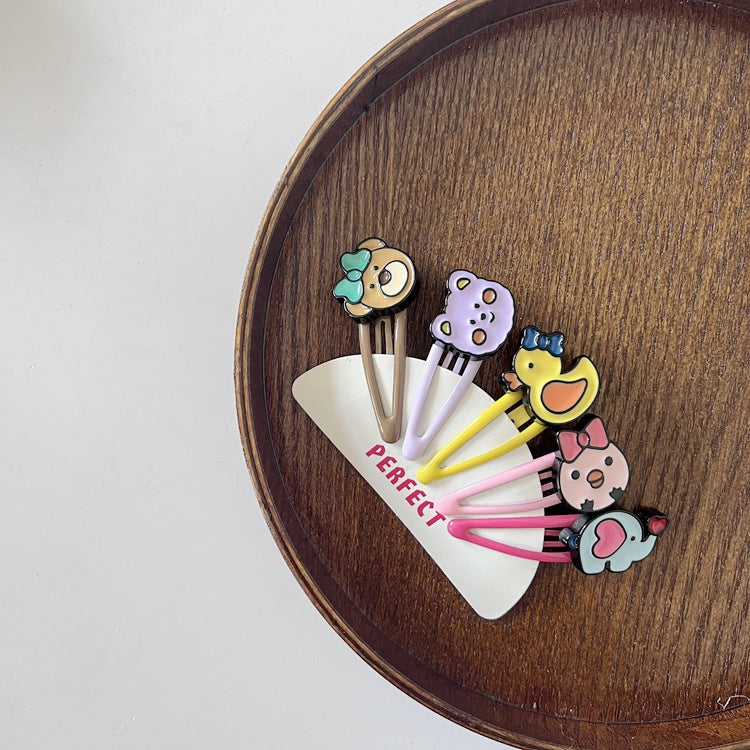 5-Pack Cute Cartoon Hair Clips for Kids