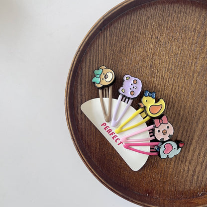 5-Pack Cute Cartoon Hair Clips for Kids