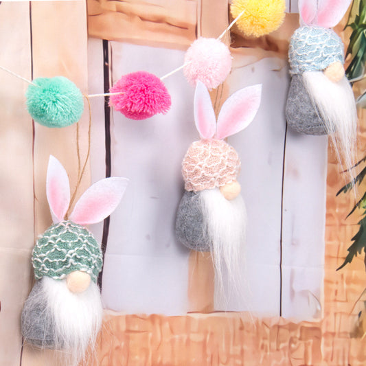 Easter Gnome Rudolph Hanging Decoration - Nordic Style Fabric Ornament