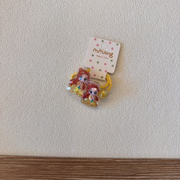 Cartoon Princess Hair Ties for Kids - Cute Elastic Hair Bands