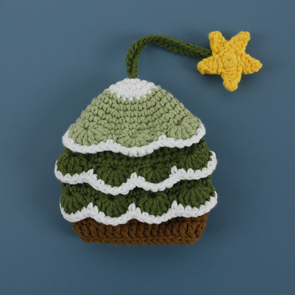 Sweet Christmas Tree Handmade Keychain Pouch