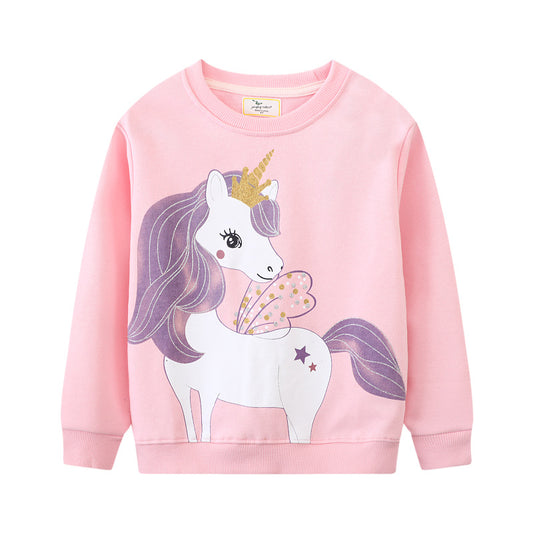 Kids Graphic Sweatshirt Cotton Long Sleeve Pullover