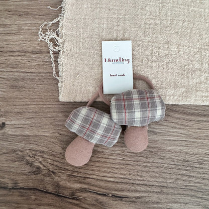 Cute Fabric Mushroom Hair Ties for Kids