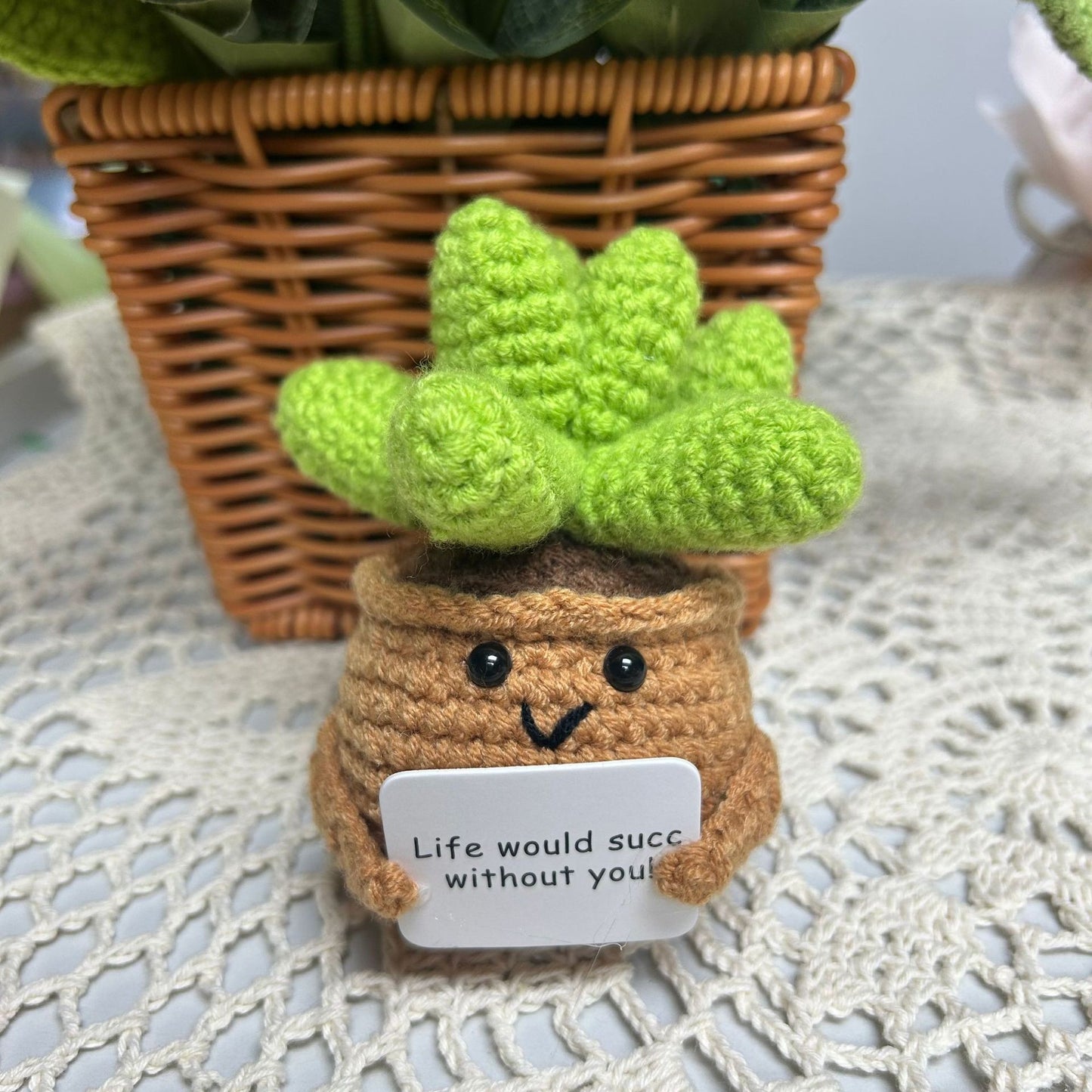 Handmade Positive Energy Potato Plush Toy with Quirky Expressions