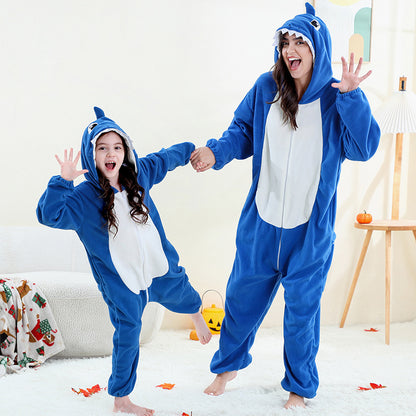Kids & Adults Fleece Onesie Pajamas with Easter Patterns