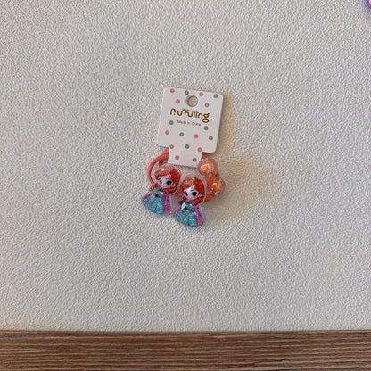 Cartoon Princess Hair Ties for Kids - Cute Elastic Hair Bands