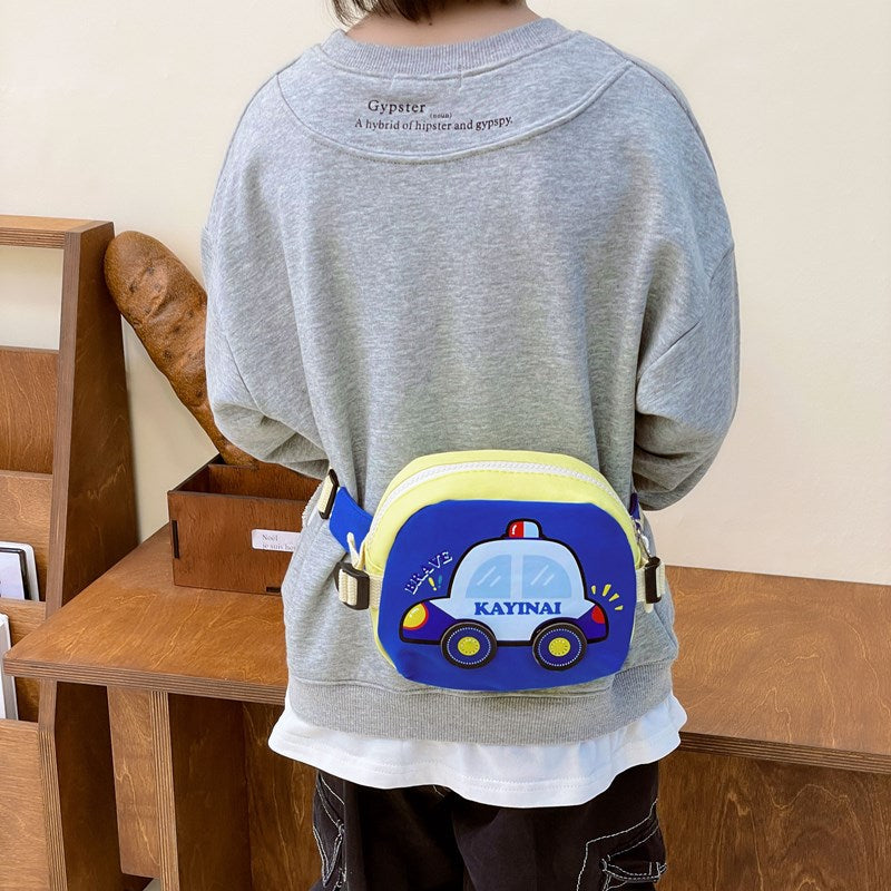 Cute Cartoon Kids' Chest Bag with Car Design for Everyday Use