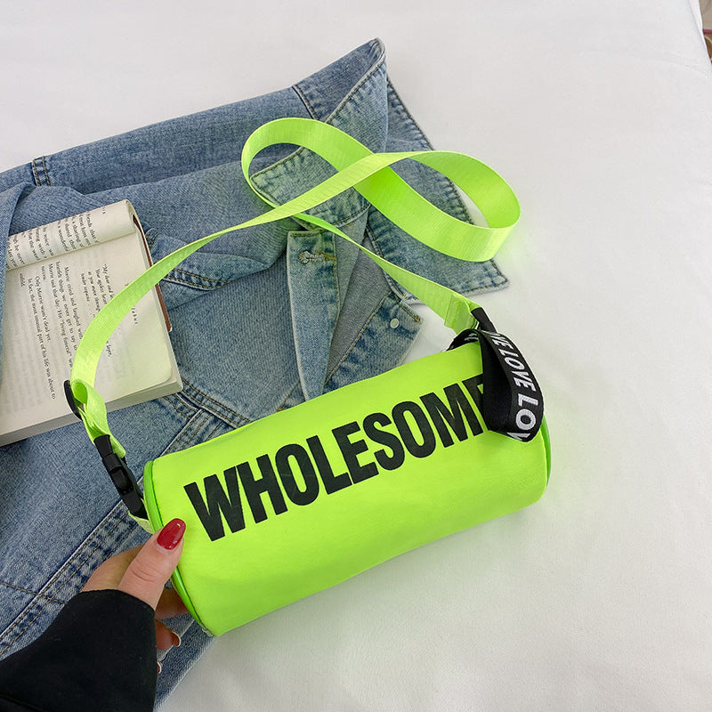 Trendy Letter Print Canvas Crossbody Bag for Kids