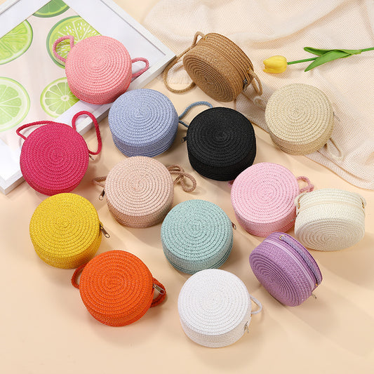 Cute Woven Beach Bag Lightweight Knitted Crossbody Pouch