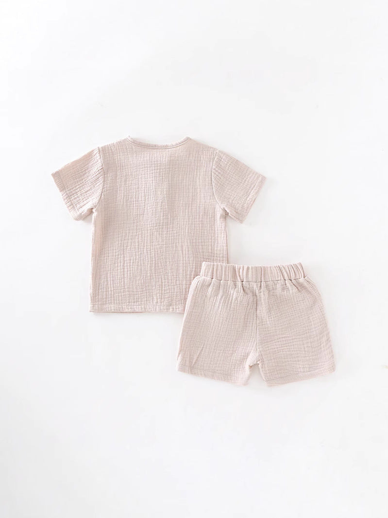 Comfortable Breathable Short Sleeve Short Set for Kids