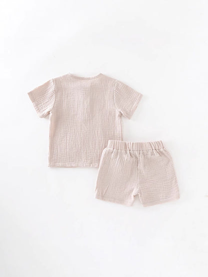 Comfortable Breathable Short Sleeve Short Set for Kids