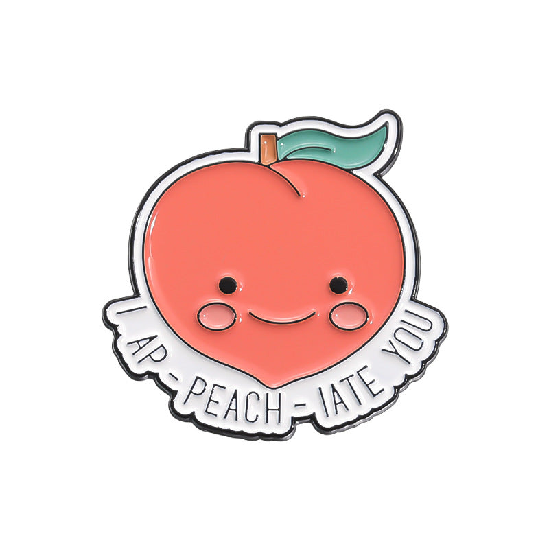 Adorable Fruit Brooch - Peach Apple Pear Pin for Fashionable Style