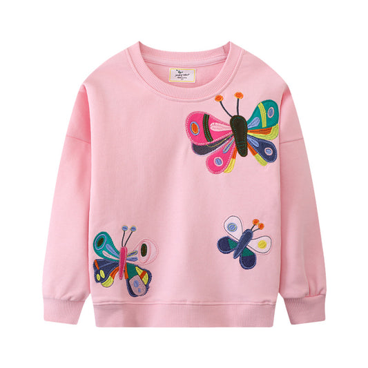 Embroidered Long Sleeve Sweatshirt for Girls