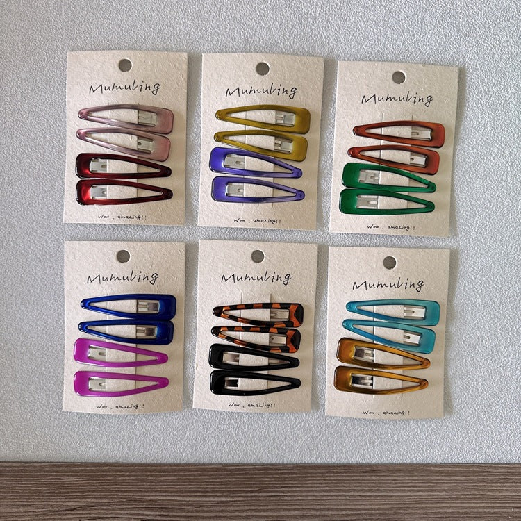 Colorful Resin Drop Children's Hair Clips