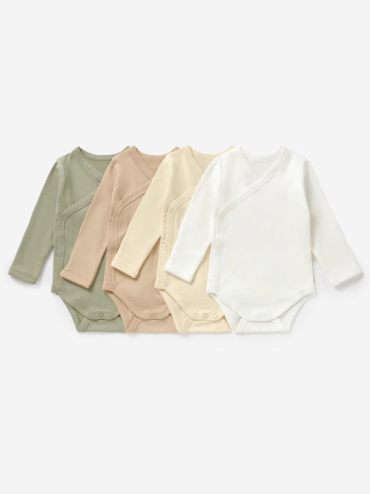 Baby Cotton Long Sleeve Romper Neutral Color