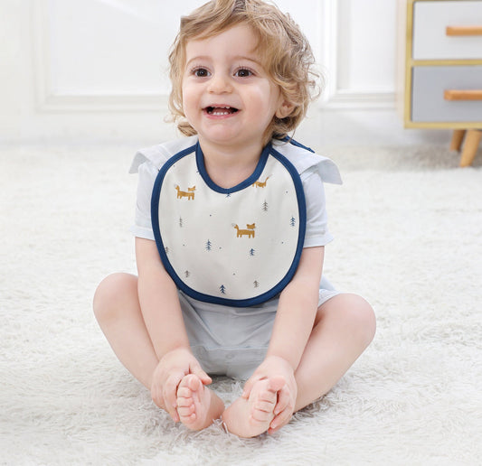 Waterproof Baby Bibs Cartoon Cotton Feeding Apron