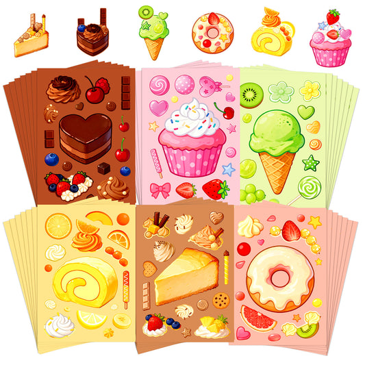 Mini Cake Face Swap Printed Decoration Stickers