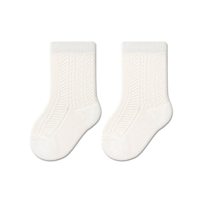 Baby Cotton Socks Breathable Mid-Calf Socks for Boys and Girls