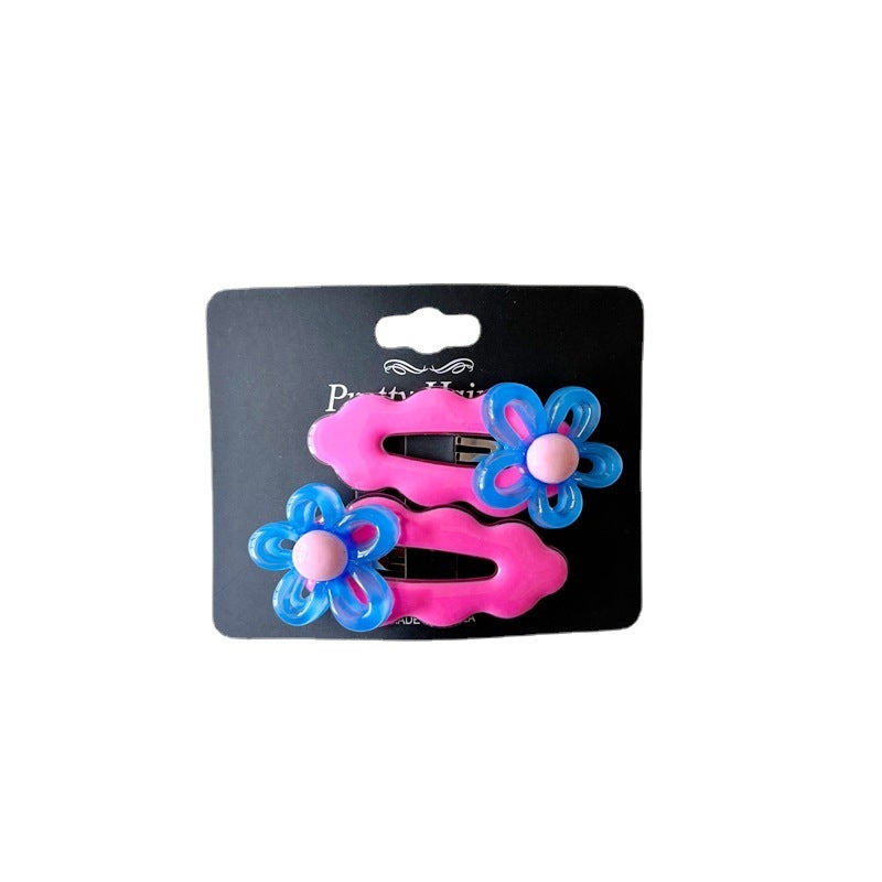 Colorful Wave Hair Clips for Kids - Cute Floral Design