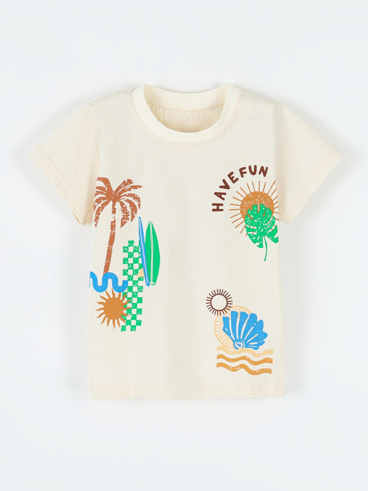 Trendy Cartoon Print Short Sleeve T-Shirt for Boys