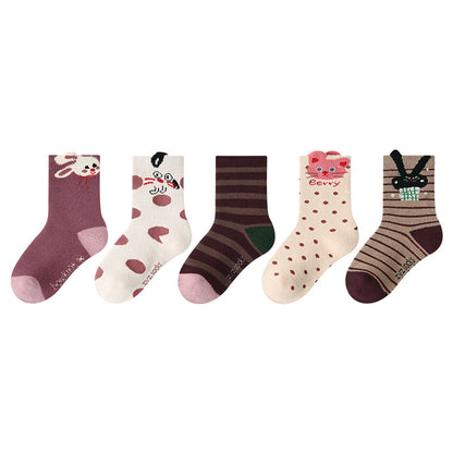 Kids Socks Animal Terry Cozy Warm Home Wear