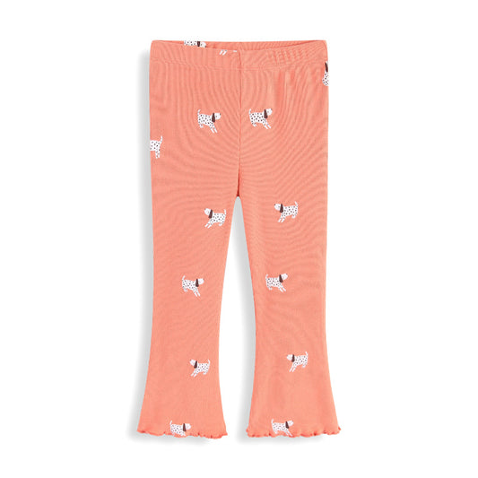 Girls' Bell Bottom Knit Pants Stylish Casual Cotton Trousers
