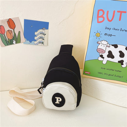 Trendy Nylon Letter Crossbody Bag for Kids