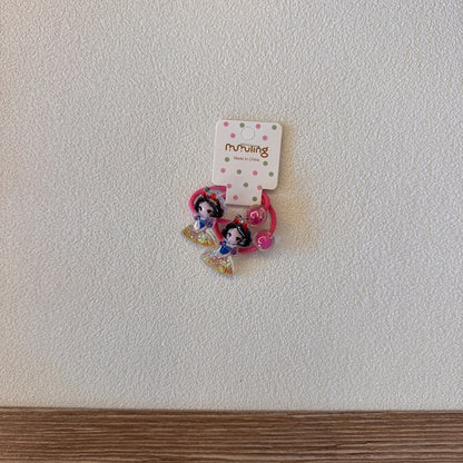 Cartoon Princess Hair Ties for Kids - Cute Elastic Hair Bands